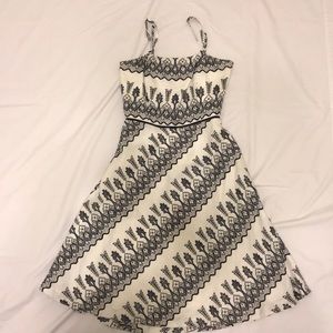 Loft navy/white dress